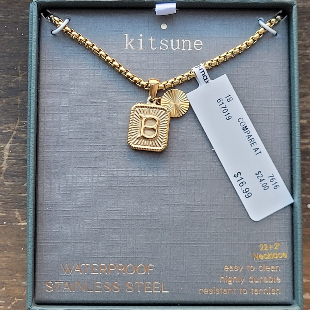 Gold Initial Pendant Necklace